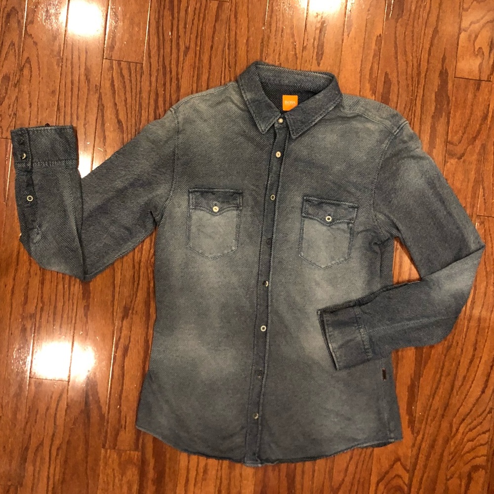 Hugo Boss Stretch Denim Casual Button Up